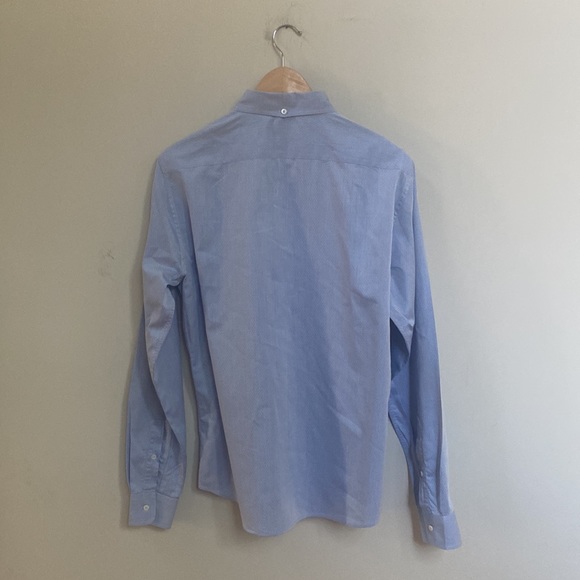 Brunello Cuchinelli Dress Button Up Shirt Light Blue Size Medium Made in Italy - Picture 4 of 5